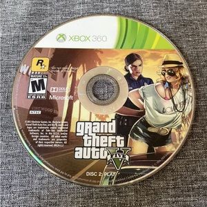 Grand Theft Auto V (Microsoft Xbox 360, 2013) Disc 2 Play Only Tested Working.